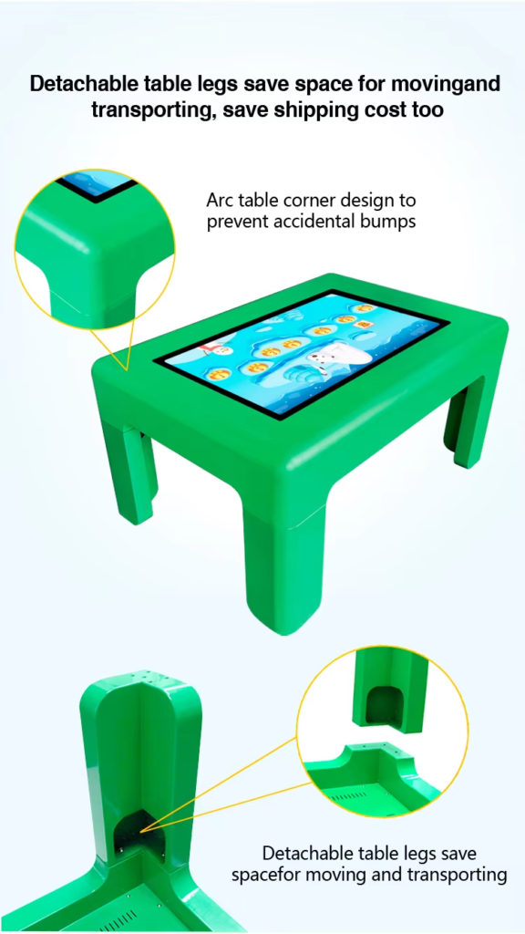 32 inch windows or android education smart game tables capacitive poling interactive split screen multi touch coffee table