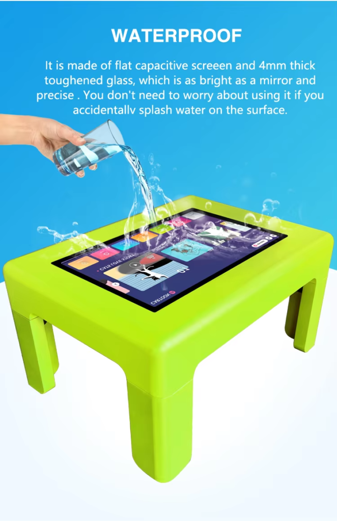 32 inch windows or android education smart game tables capacitive poling interactive split screen multi touch coffee table