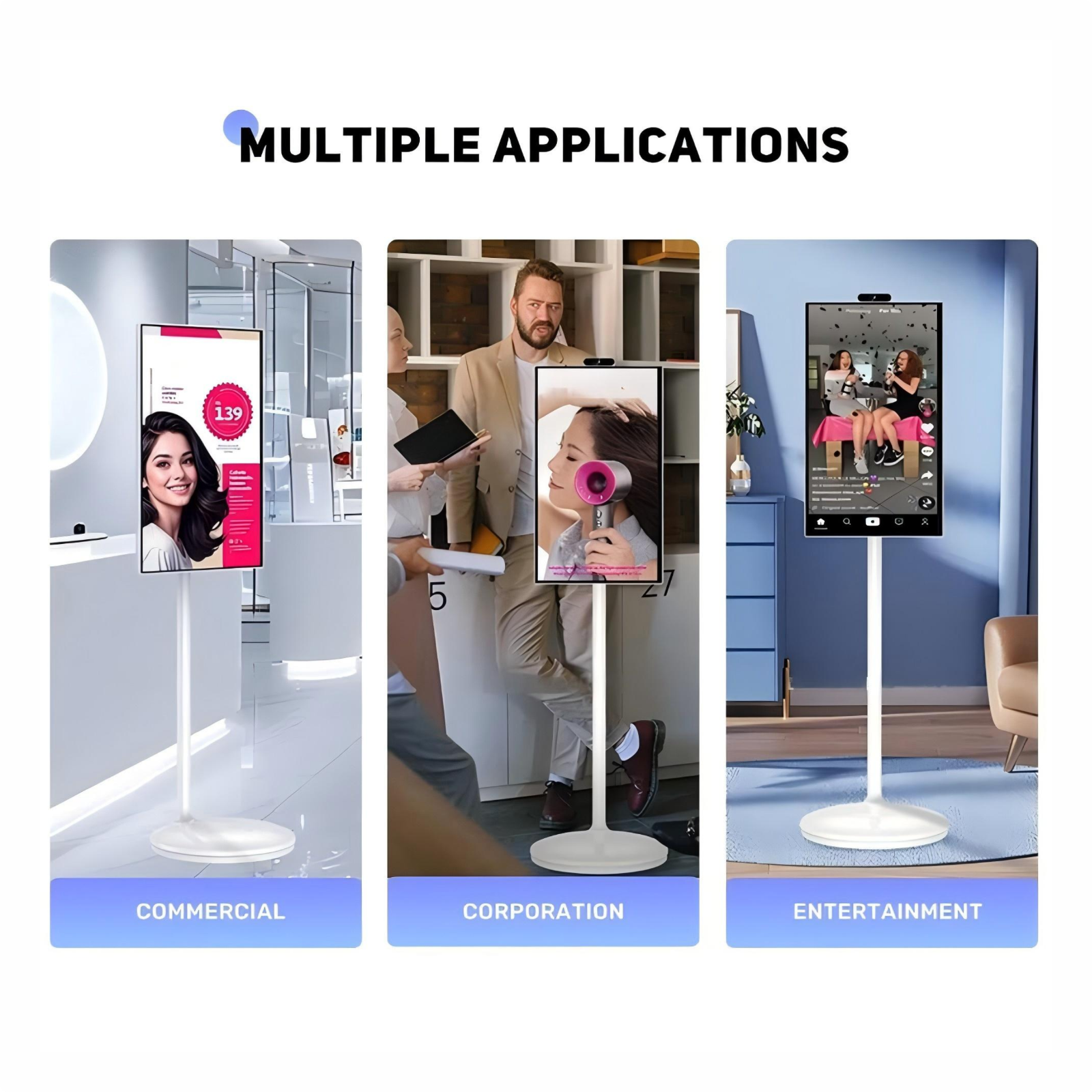 Smart Movable Battery Touch Displays