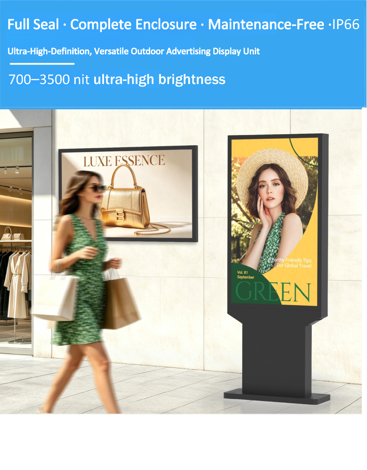 full seal · complete enclosure · maintenance free ·ip66