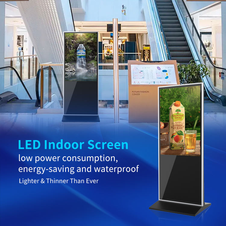 4K 55-inch touch screen digital signage hotel retail mall elevator indoor floor-standing advertising player
