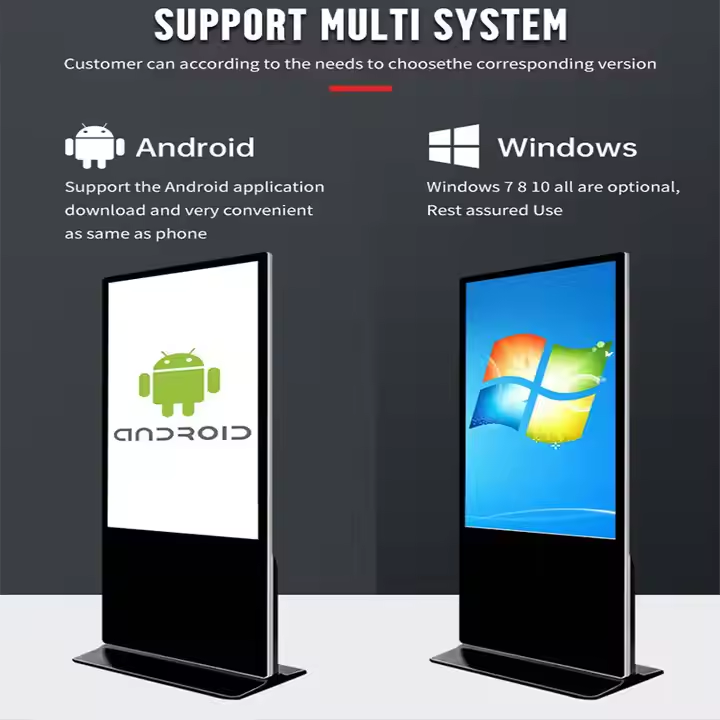 4K 55-inch touch screen digital signage hotel retail mall elevator indoor floor-standing advertising player