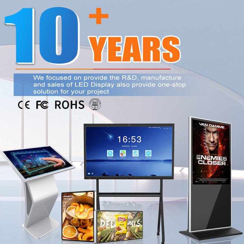 4K 55-inch touch screen digital signage hotel retail mall elevator indoor floor-standing advertising player