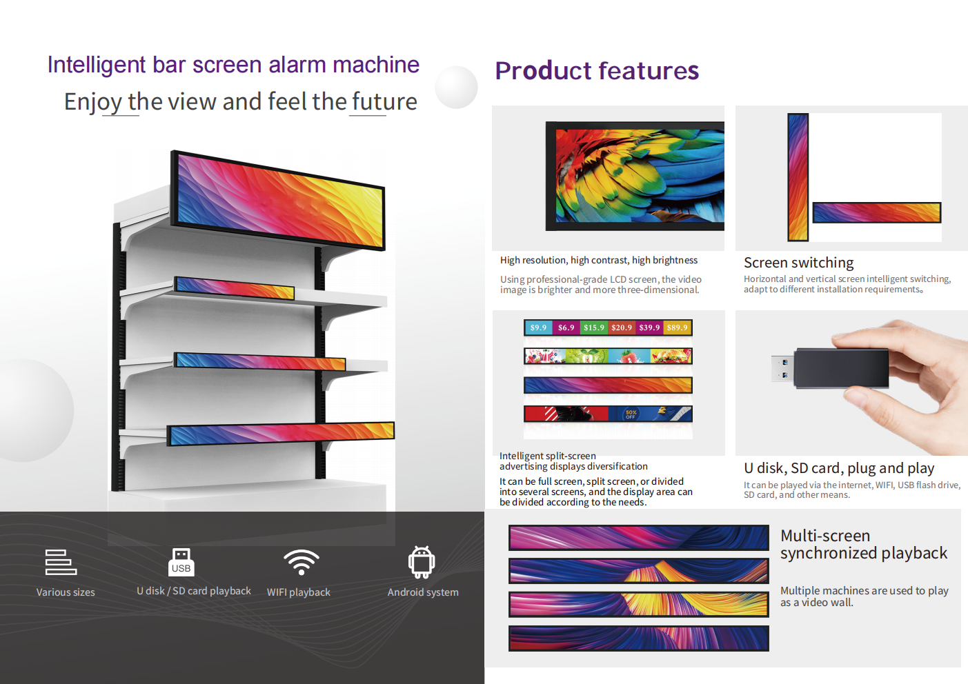 Stretched Bar Ultra Wide Screen Displays