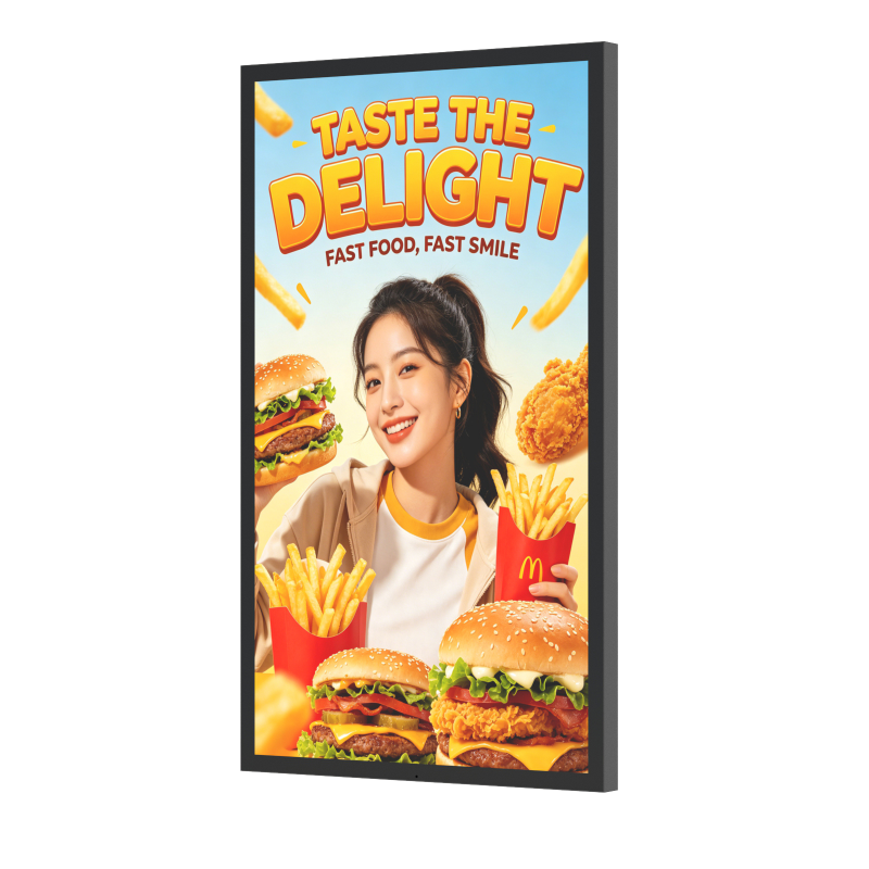 outdoor double sided narrow edge vertical floor advertising machine (复制)