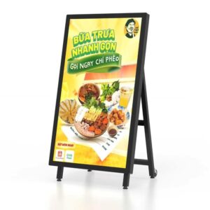 outdoor double sided narrow edge vertical floor advertising machine