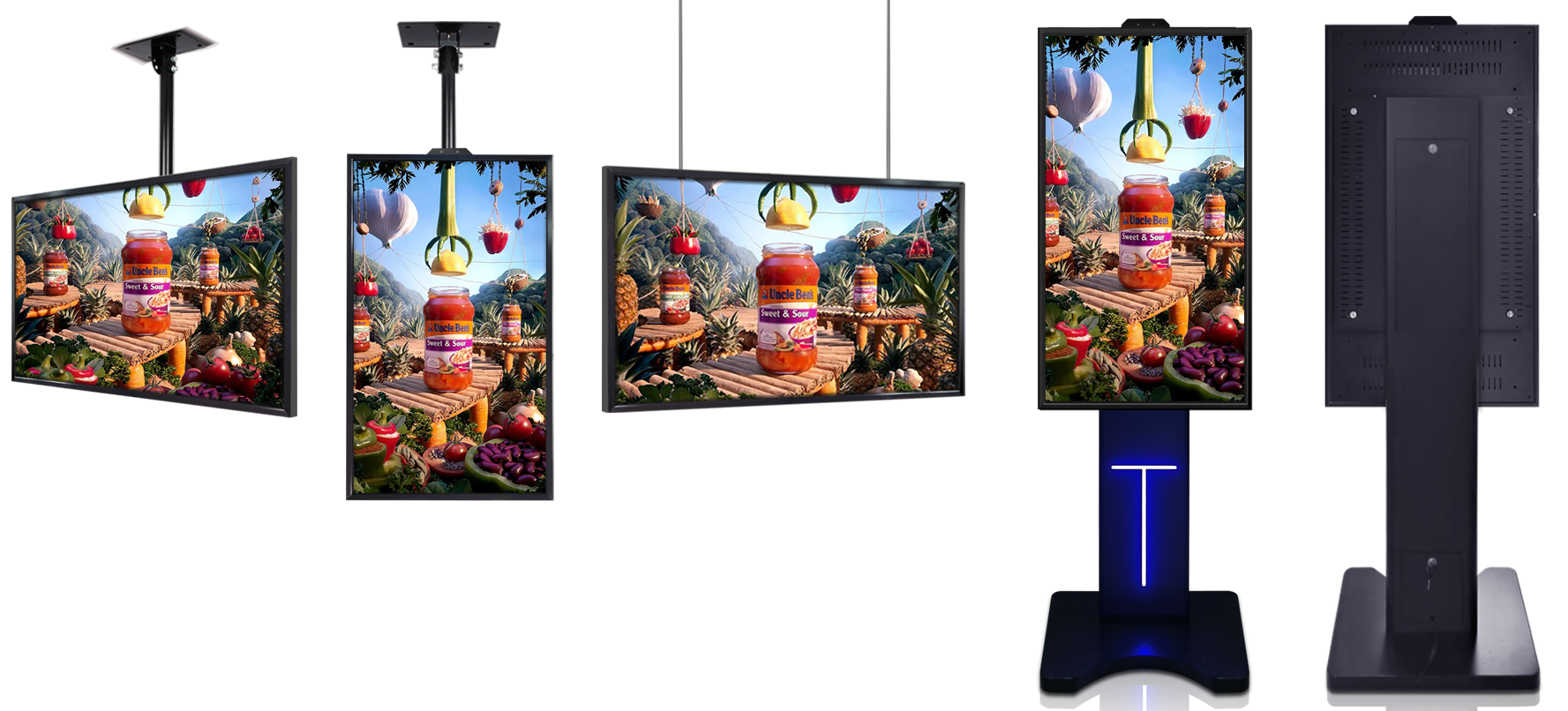 Semi-outdoor high brightness professional LCD display