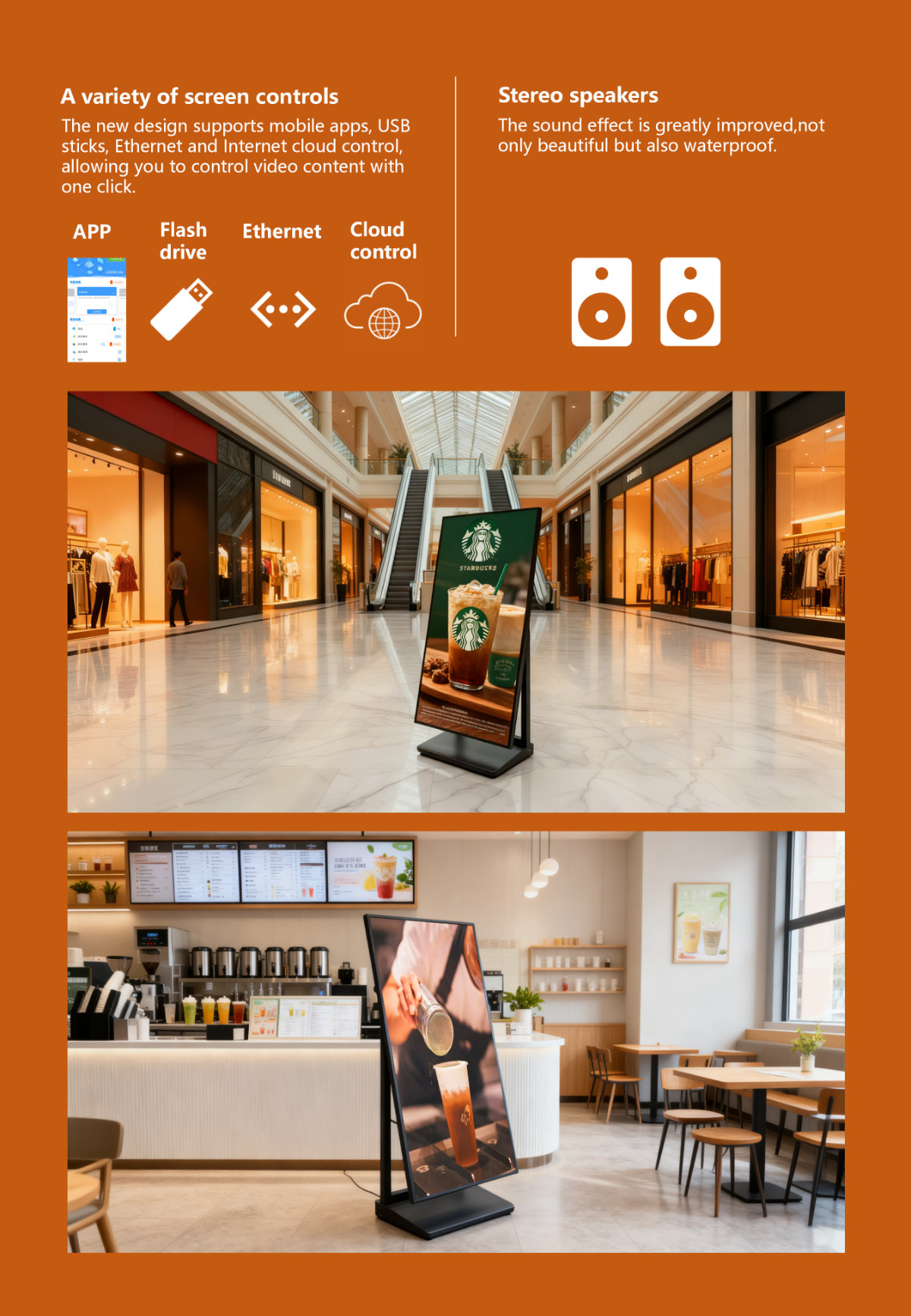 43” 55“ inch indoor portable digital signage advertising machine